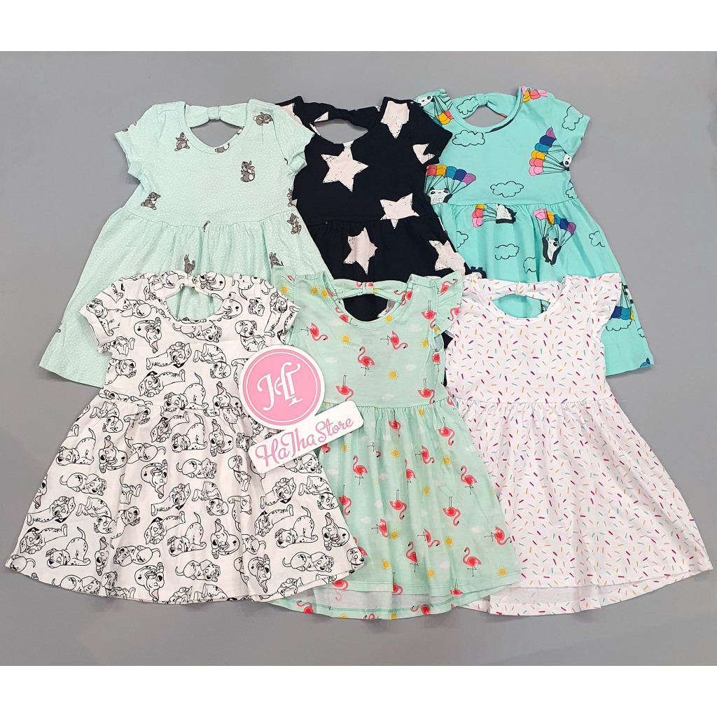 (11-19kg) Đầm thun dáng xòe JB cho bé gái