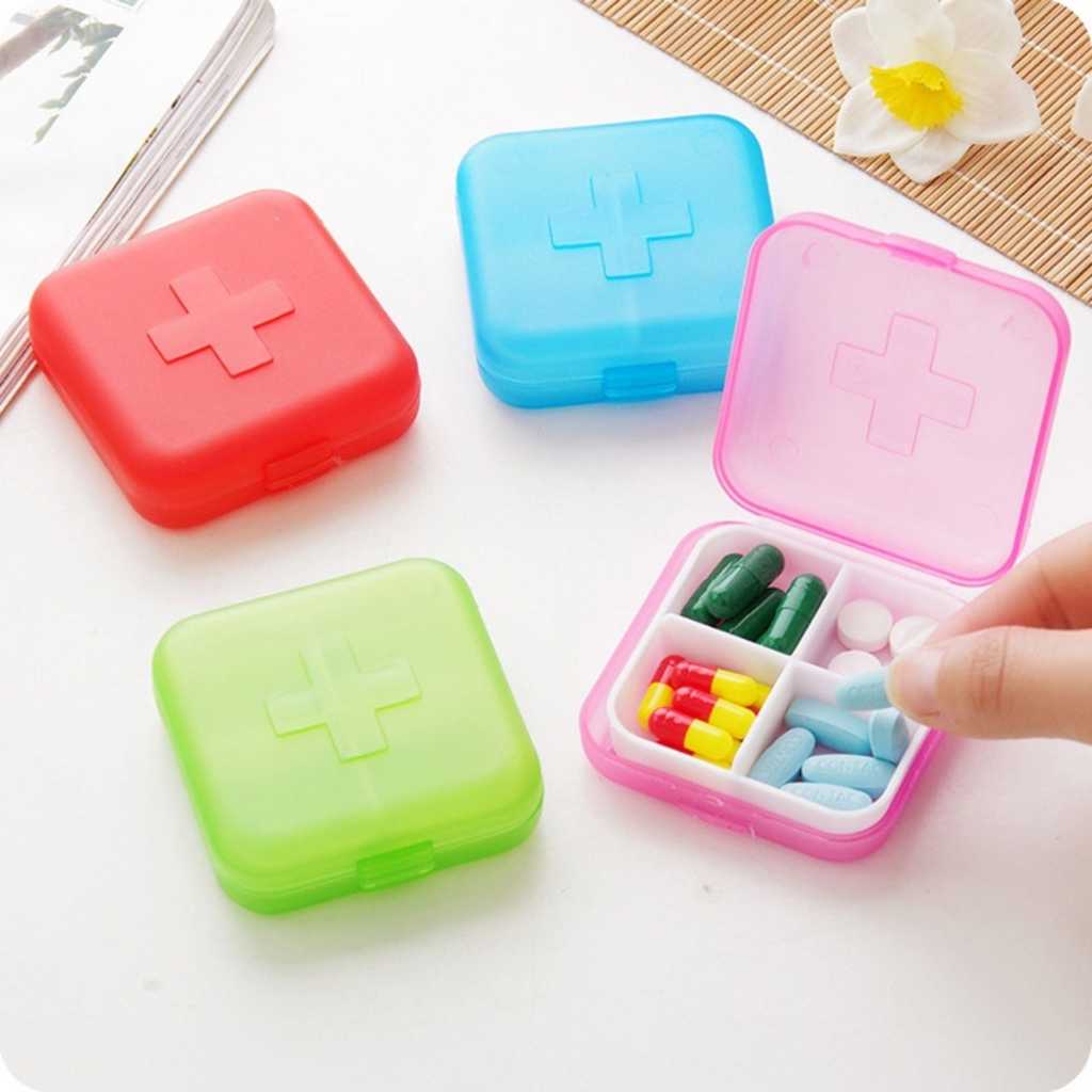 Hộp Đựng Thuốc Mini Chia Ngăn Tiện Lợi Khay đựng thuốc có ô nhỏ gọn GALA HOME