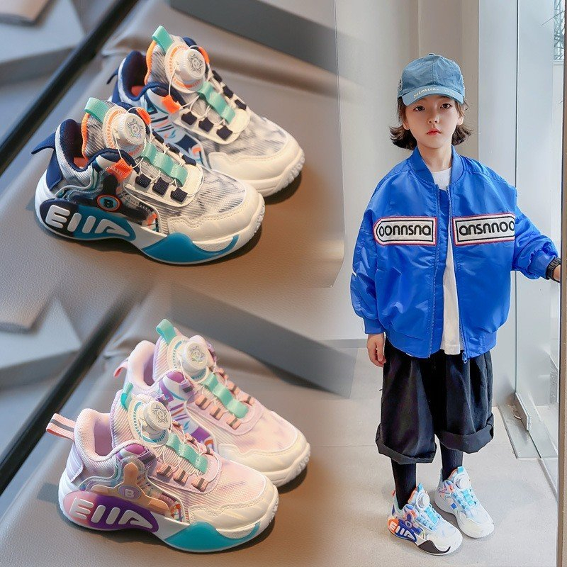 Giày thể thao YY522 HOT 2023 có núm vặn chỉnh dây Quảng Châu cao cấp cho bé trai bé gái từ 3 tuổi đến 15 tuổi