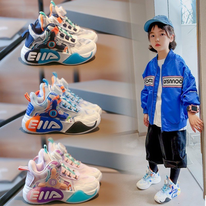 Giày thể thao YY522 HOT 2023 có núm vặn chỉnh dây Quảng Châu cao cấp cho bé trai bé gái từ 3 tuổi đến 15 tuổi