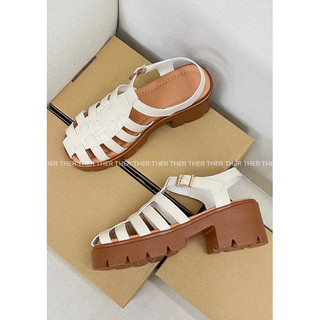 Sandal chiến binh, dép rọ nữ quai đan đế 6p hàn quốc