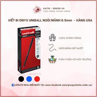 [Chính hãng | Bill Mỹ]  Viết bi thân thiện môi trường ONYX UNIBALL ngòi mãnh 0.5mm hàng USA