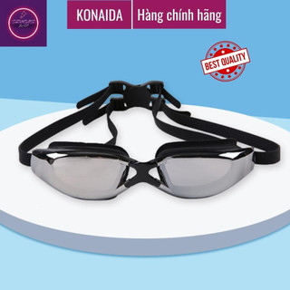 Kính bơi Konaida tráng gương chống tia UV và chống sương mù, chống thấm nước cho người lớn và trẻ em trên 12 tuổi