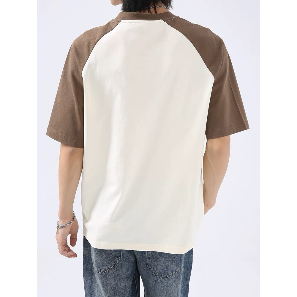 Áo thun RAGLAN  TRƠN PATOMI.STUDIO , Áo thun unisex nam nữ form rộng oversize chất liệu 100% Cotton