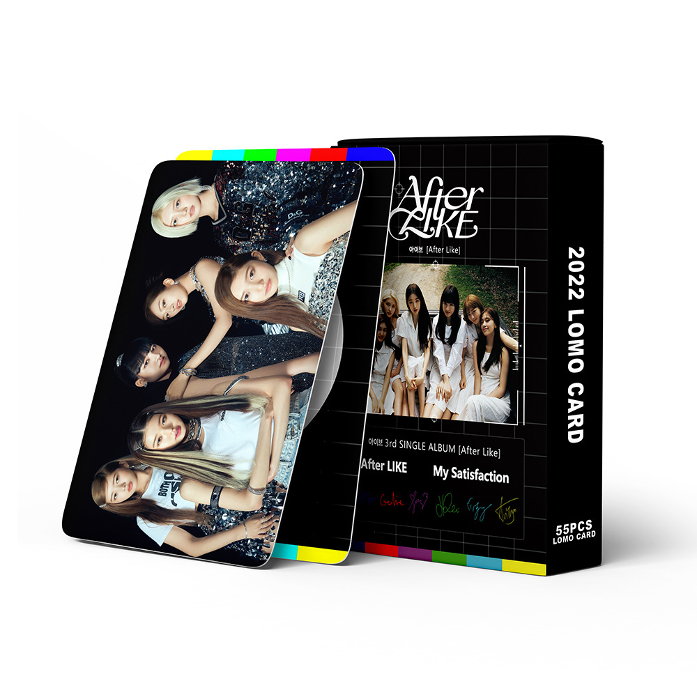 Set 55 thẻ ảnh LOMO sưu tầm hình thành viên nhóm nhạc Kpop IVE sắc nét
