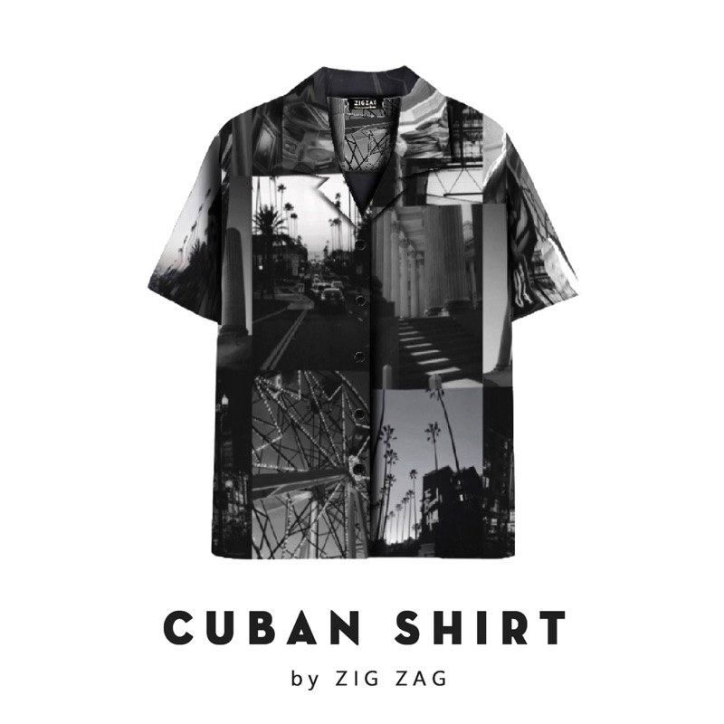 Áo sơ mi nam Cuban Shirt by ZIG ZAG, vải lụa thoáng mát, không nhăn, form regular | Sơ mi họa tiết Summer Biển