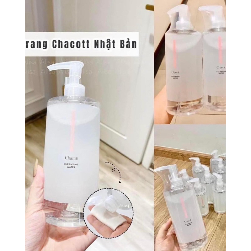 (CHÍNH HÃNG) NƯỚC TẨY TRANG CHACOTT CLEANSING WATER làm sạch da dầu mụn