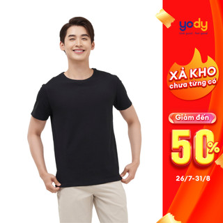[SALE 50%] Áo thun nam YODY phông tay ngắn, cổ tròn mềm mại giữ form thấm hút mồ hôi TSM5289