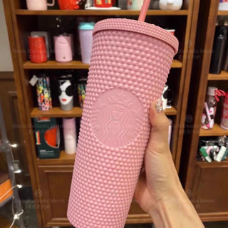Ly nhựa starbucks 2 lớp starbukcs sơn lì 710ml kèm ống hút giữ lạnh 3-4h đựng nước đồ uống