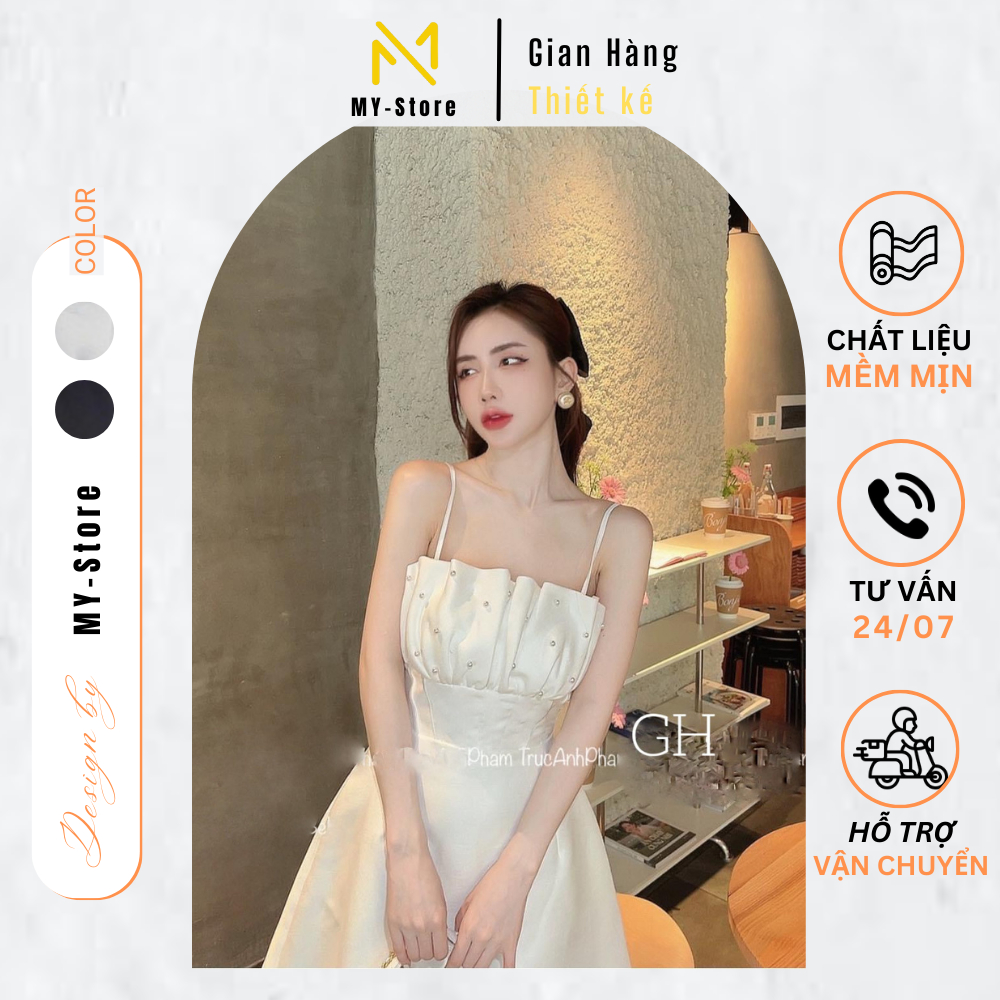 Đầm thiết kế, Váy nữ maxi hai dây thiết kế đính ngọc trước ngực sang chảnh chất liệu Tafta giữ form cao cấp - TK555