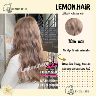 Thuốc nhuộm tóc nâu sữa + tặng oxy dượng dưỡng - lemon.hair