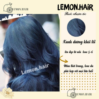 thuốc nhuộm tóc xanh dương khói tối + tặng oxy trợ nhuộm - lemon.hair