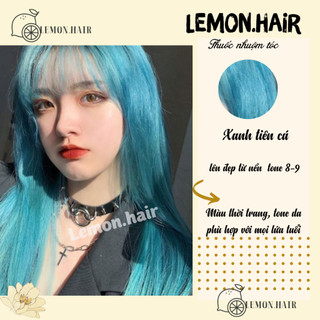 thuốc nhuộm tóc xanh tiên cá + tặng oxy trợ - lemon.hair