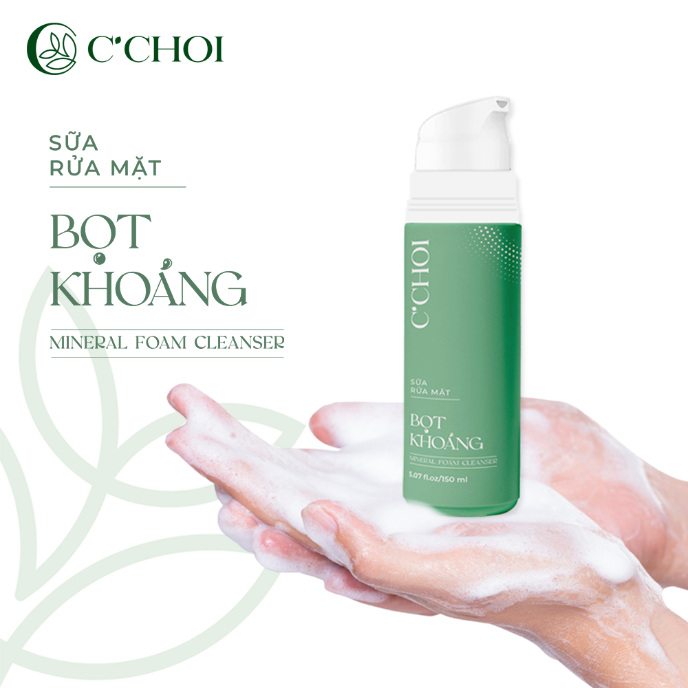 SỮA RỬA MẶT BỌT KHOÁNG C'CHOI MINERAL FOAM CLEANSER LÀM SẠCH DA DỊU NHẸ