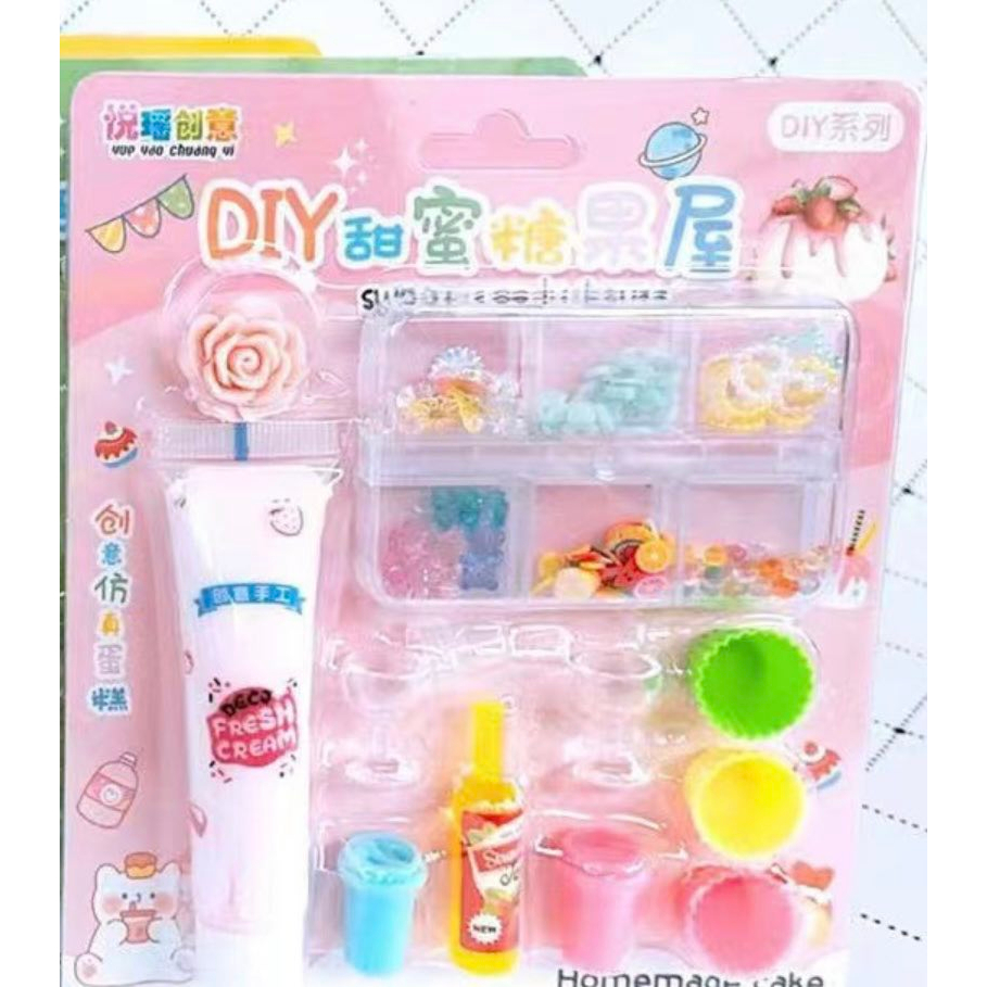 Bộ đồ chơi làm bánh kem DIY sáng tạo cho bé, hàng có sẵn