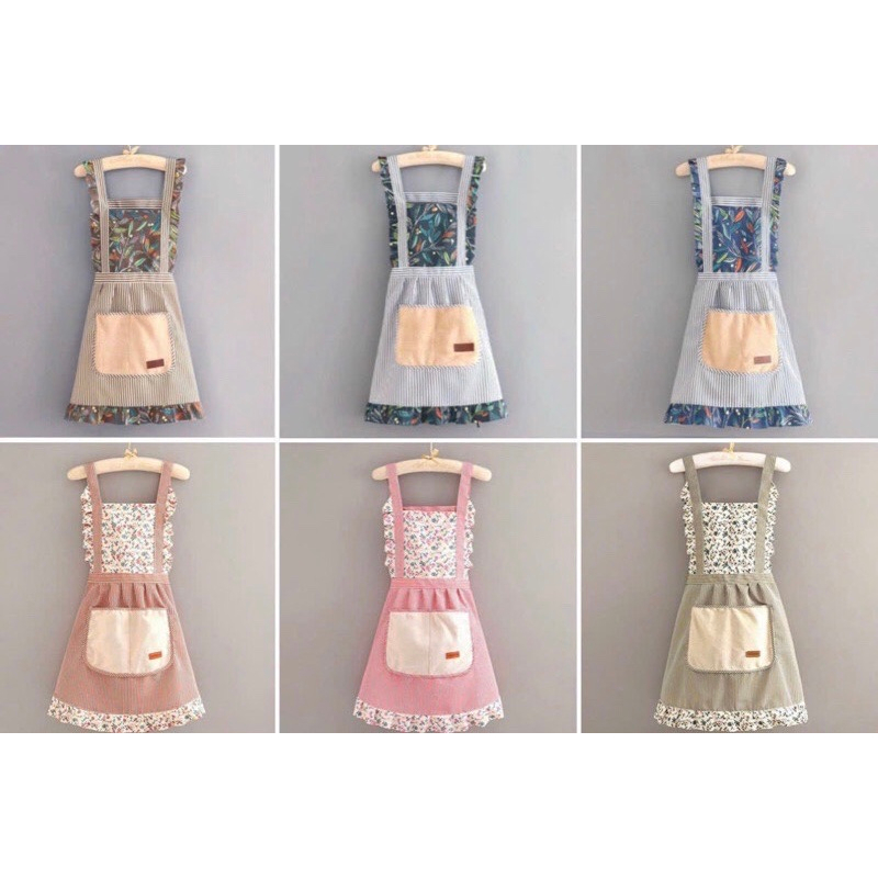 Tạp Dề Bằng Vải Canvas Thoáng Khí Phong Cách Phương Tây