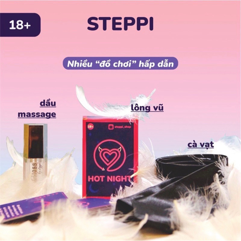 Bộ bài drinking game Hot Night STEPPI cho cặp đôi hẹn hò 73 lá