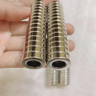 Nam châm đất hiếm lỗ thẳng 10mm lực hút mạnh