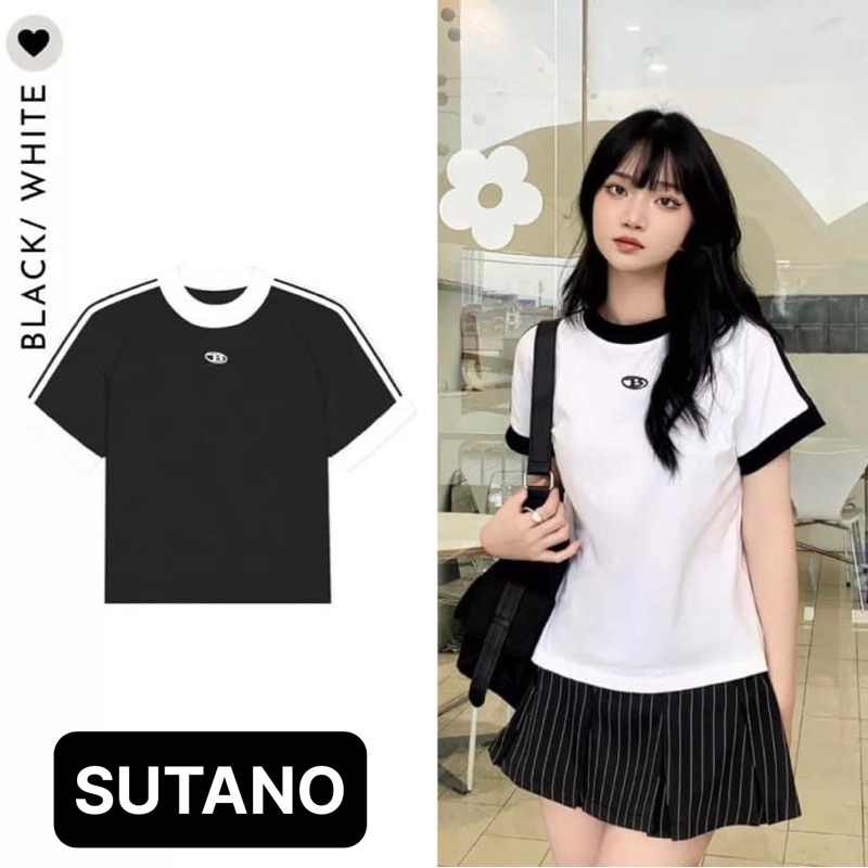 Áo Thun Form Fit Chữ B. Áo Baby Tee Chất Cotton Co Giãn A40 SUTANO