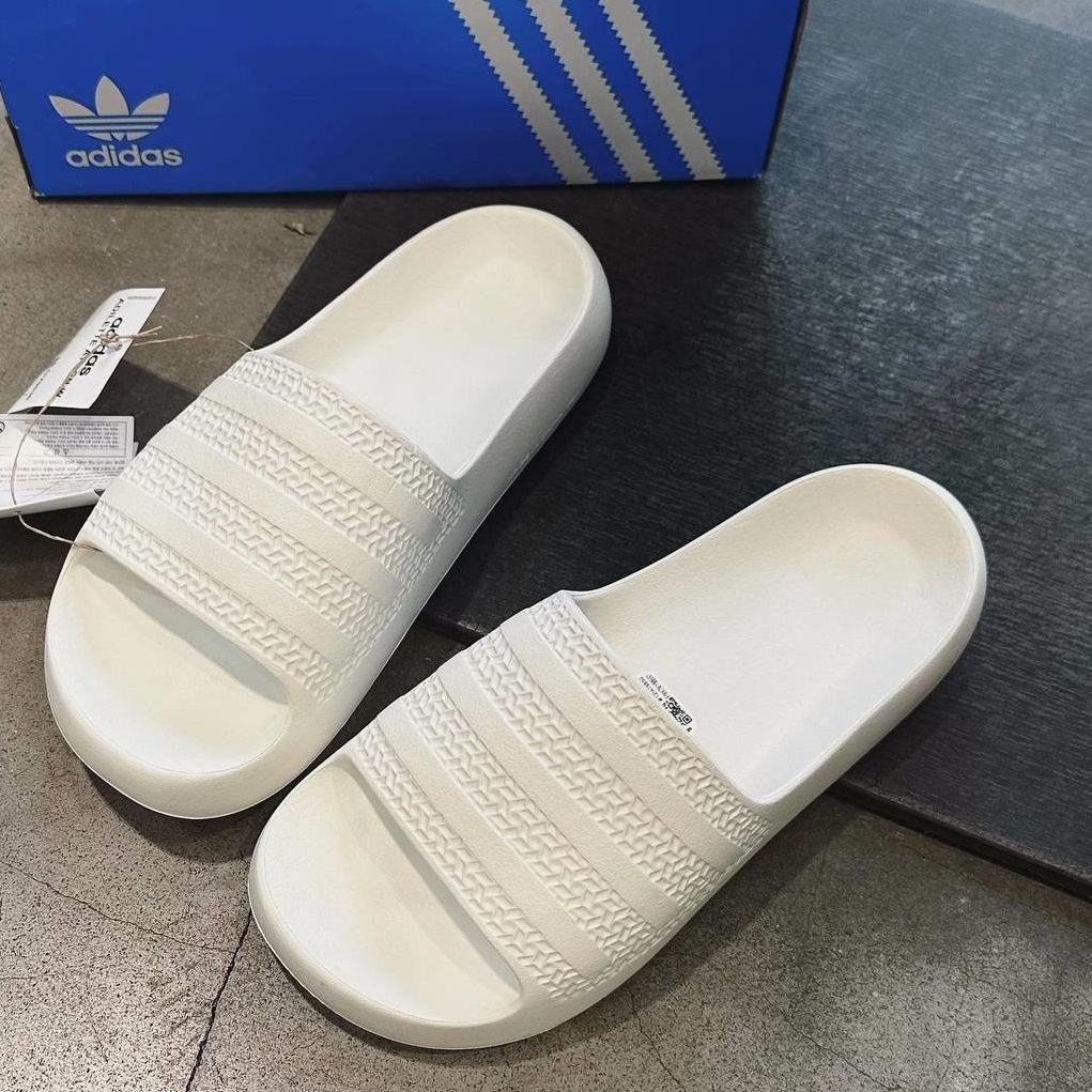 Chính Hãng Dép quai ngang Nam Nữ Adidas Ayoon Đen v Be v Trắng v Trắng Mint v Cam Hồng chống nước siêu êm