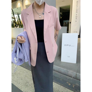 Áo vest, blazer cộc tay BẢO KHÁNH SHOP áo khoác vest dáng suông 2 cúc dáng xẻ lưng hàng 1 lớp 222