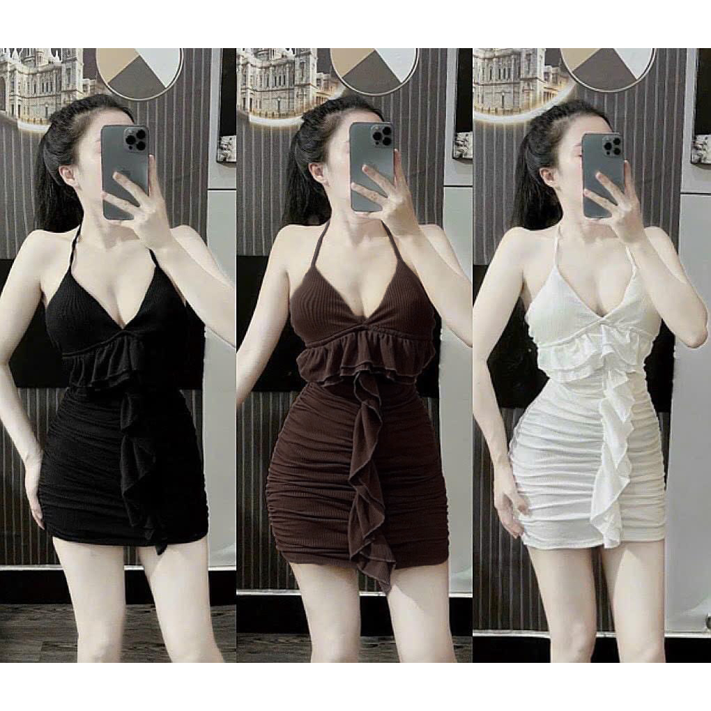 Đầm Body Hai Dây Bèo Dễ Thương