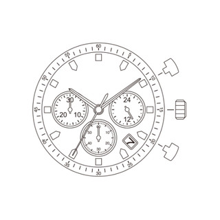 Máy đồng hồ Miyota/Citizen Chronograph JS26