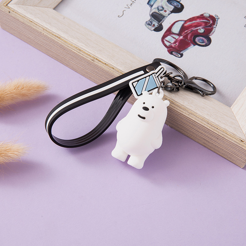 Móc Khoá Gấu bare bear có tag  có hình phụ