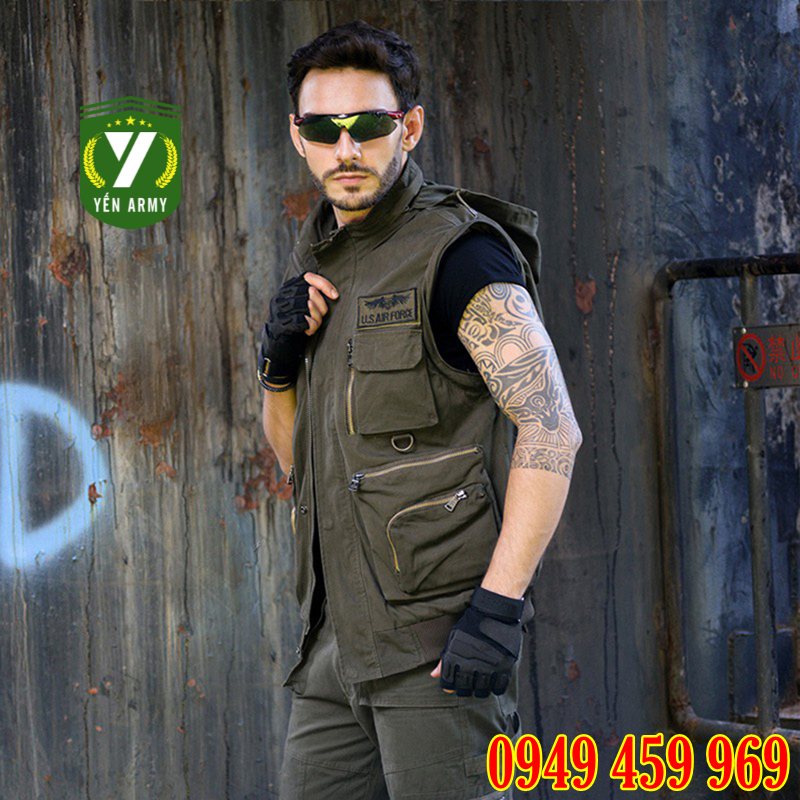 Áo Khoác Lính Nam - Áo Khoác Kaki Nam Túi Hộp Phong Cách Lính Mỹ - Mã AK1207