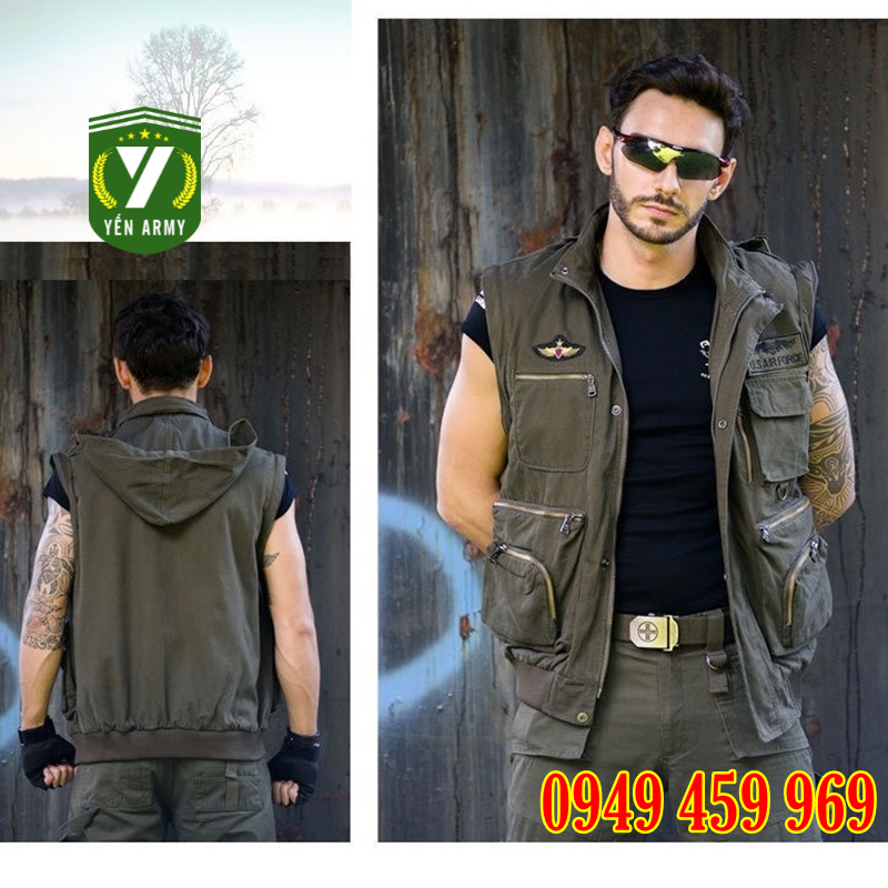 Áo Khoác Lính Nam - Áo Khoác Kaki Nam Túi Hộp Phong Cách Lính Mỹ - Mã AK1207