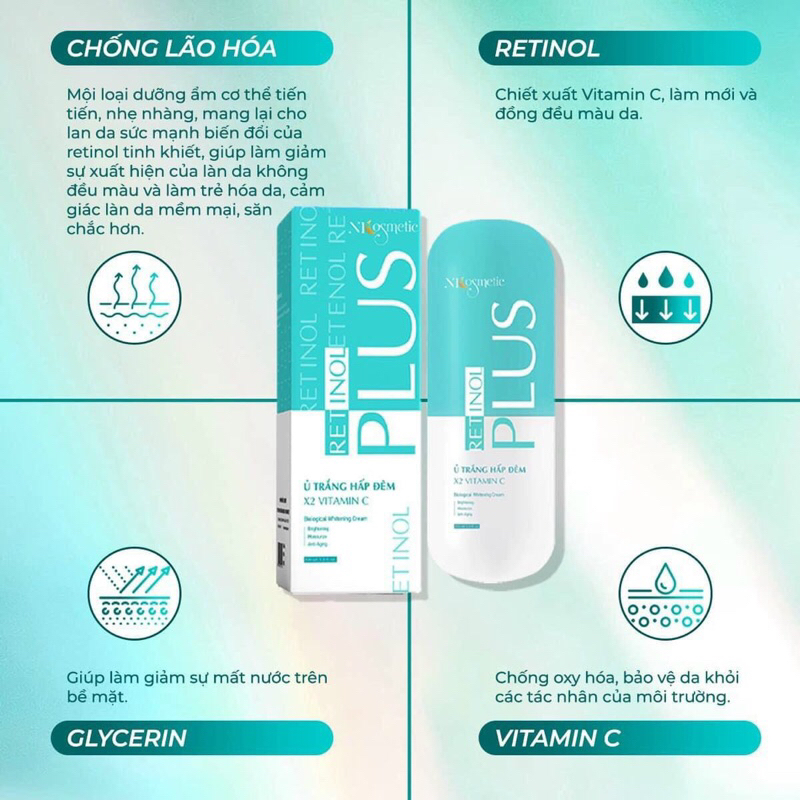 Ủ TRẮNG HẤP ĐÊM RETINOL PLUS_NP COSMETICS