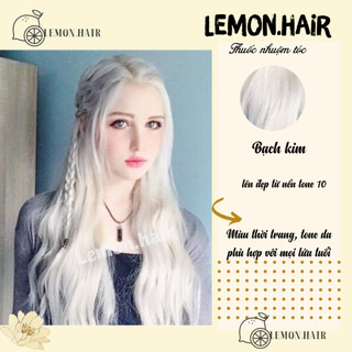 Thuốc nhuộm tóc màu bạch kim+tặng kèm trợ dưỡng - lemon.hair