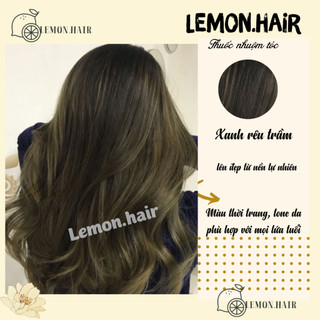 thuốc nhuộm tóc xanh rêu trầm + tặng oxy trợ dưỡng - lemon.hair