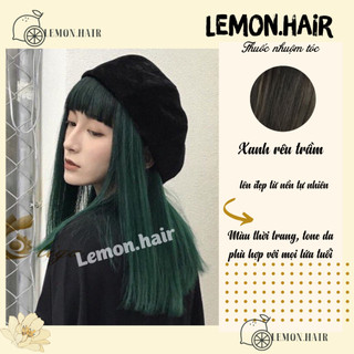 thuốc nhuộm tóc xanh rêu trầm + tặng oxy trợ dưỡng - lemon.hair