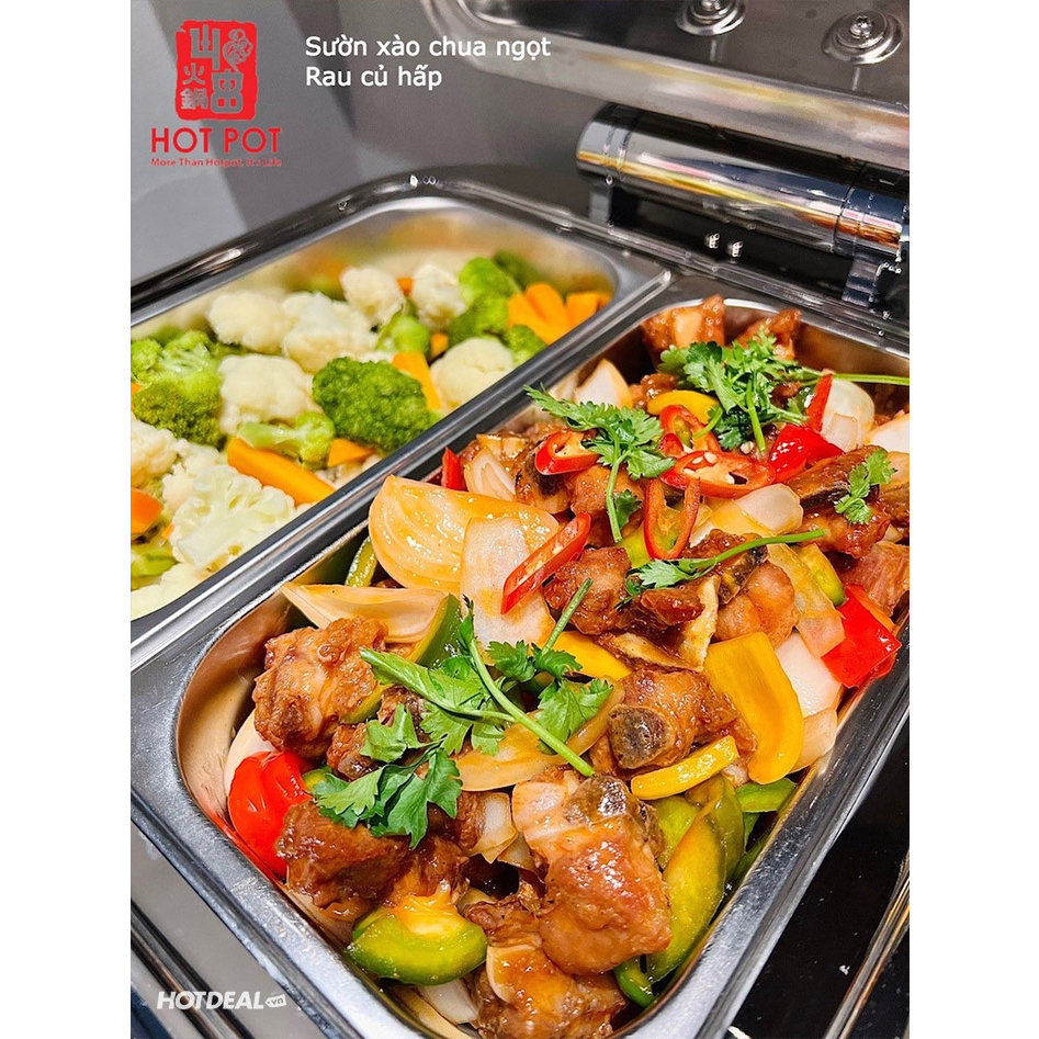 HCM [E-Voucher] 48 Hot Pot- Buffet Lẩu Bò Mỹ, Hải Sản Trung Hoa Cao Cấp