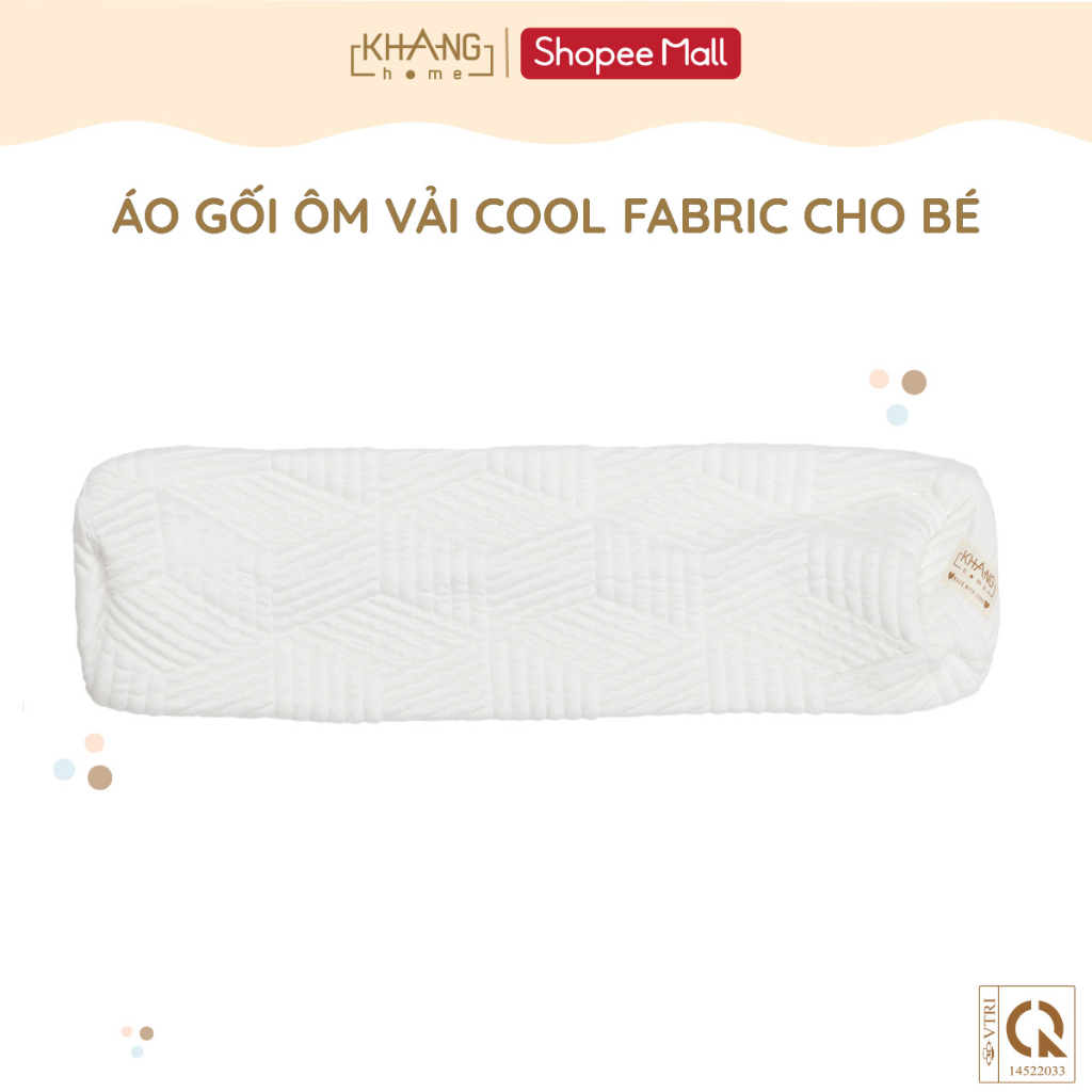 Áo Gối Ôm Vải Mát Cool Fabric Khang Home-Công Nghệ Vải Mát Tản Nhiệt Nhanh, Mát Dịu Tức Thì, An Toàn Cho Bé