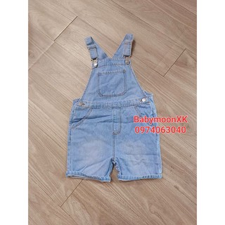 Quần yếm short jean zr xanh nhạt