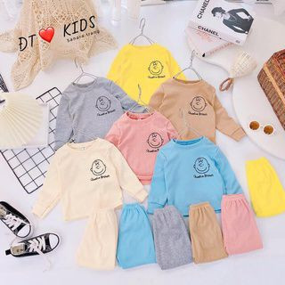 Bộ quần áo Dài Thun trẻ em - dài tay in hình gấu 6-18kg