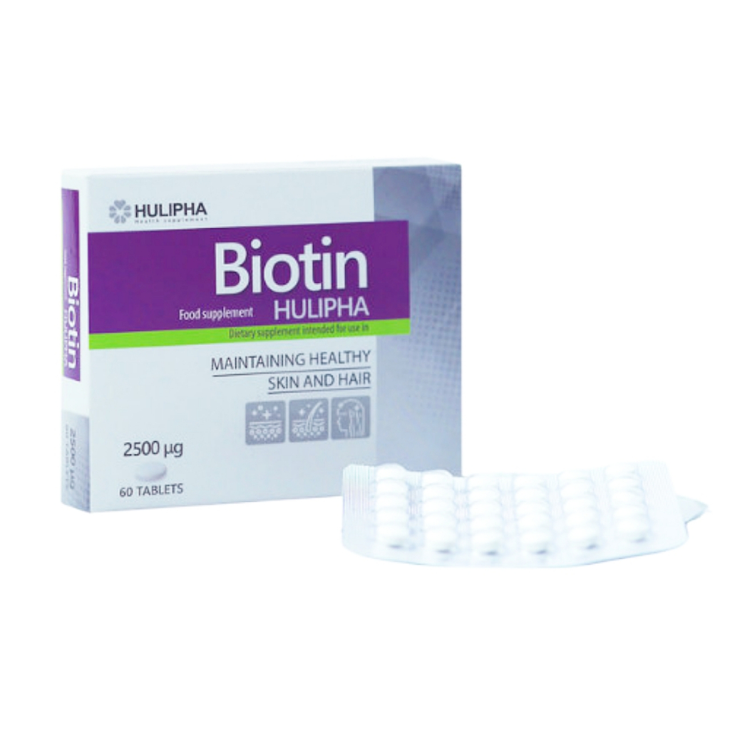Viên uống BIOTIN Hulipha ( Nhập khẩu chính hãng BA LAN) Hộp 60 viên