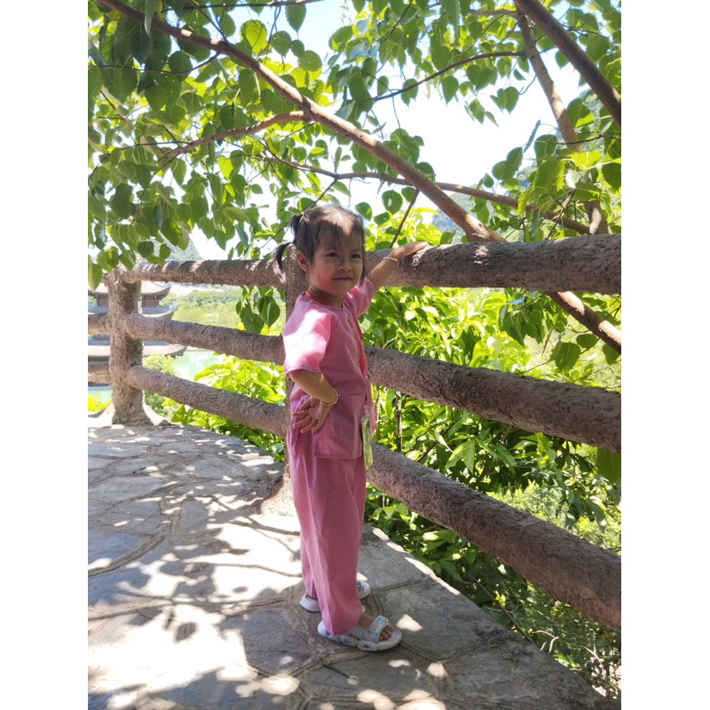 Bộ Bà Ba vải katesilk mềm mịn thoáng mát cho bé trai bé gái từ 7-30kg