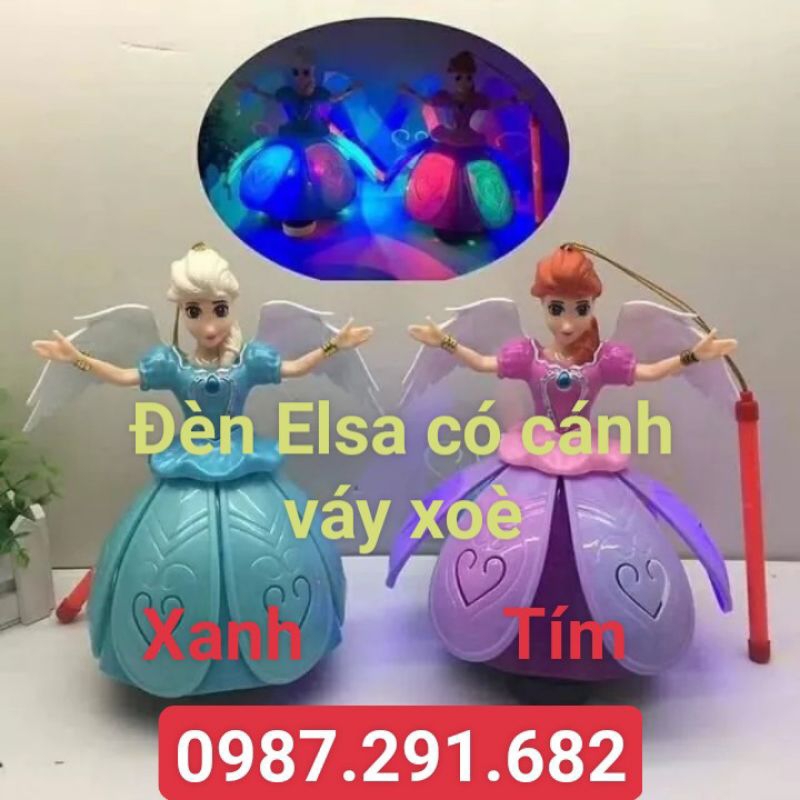 SỈ ĐỒ CHƠI TRUNG THU, LỒNG ĐÈN CÔNG CHÚA ELSA XOÈ VÁY, CÓ CÁNH, BIẾT HÁT, BIẾT ĐI