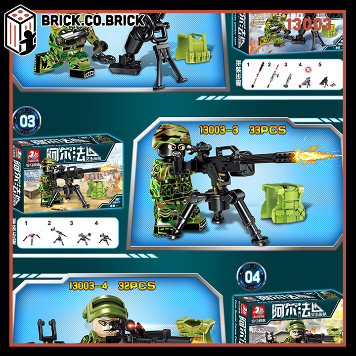 Đồ chơi Lắp ráp Lính Đặc Nhiệm Mô hình Quân Đội Army Swat  13003