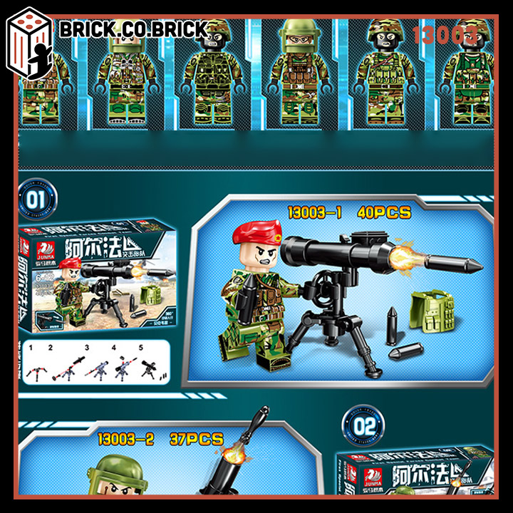 Đồ chơi Lắp ráp Lính Đặc Nhiệm Mô hình Quân Đội Army Swat  13003