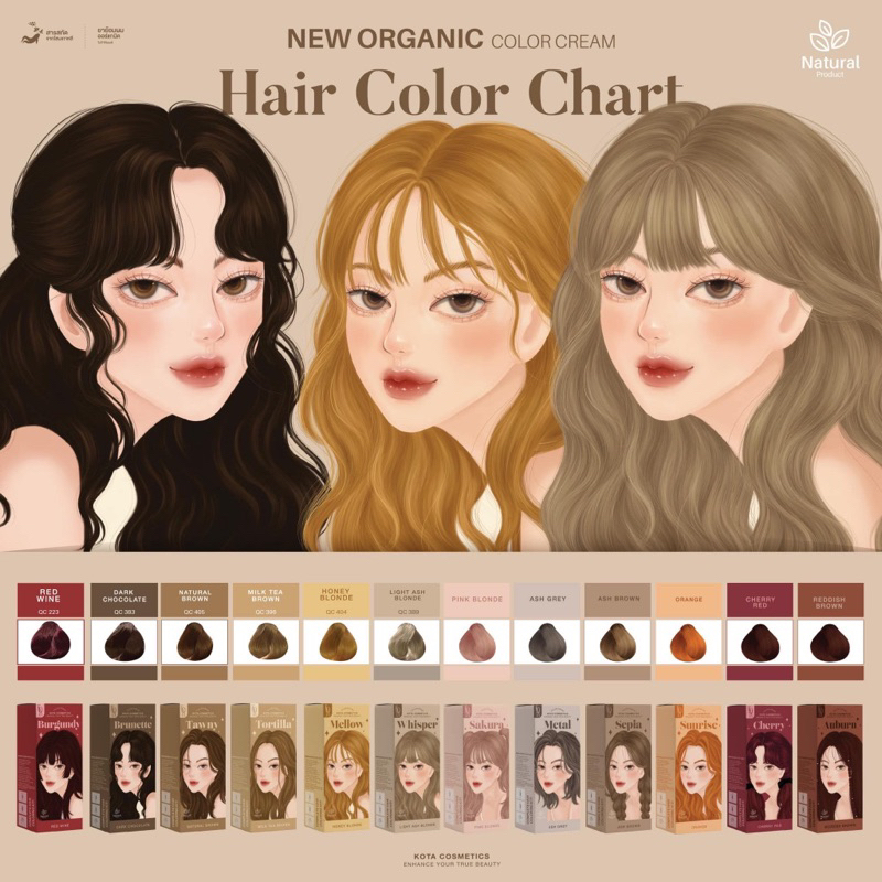(Đặt trước) Set kem nhuộm tóc Thái Lan Kota cosmetics