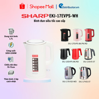 Bình đun siêu tốc SHARP EKJ-17EVPS-WH - (nhiều dung tích khác nhau) - Hàng Chính Hãng
