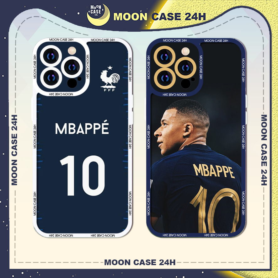 Ốp lưng iphone cạnh vuông Moon Case Mbappe ĐT Pháp 7/7plus/8/8plus/x/xs/11/12/13/14pro/max/plus/promax