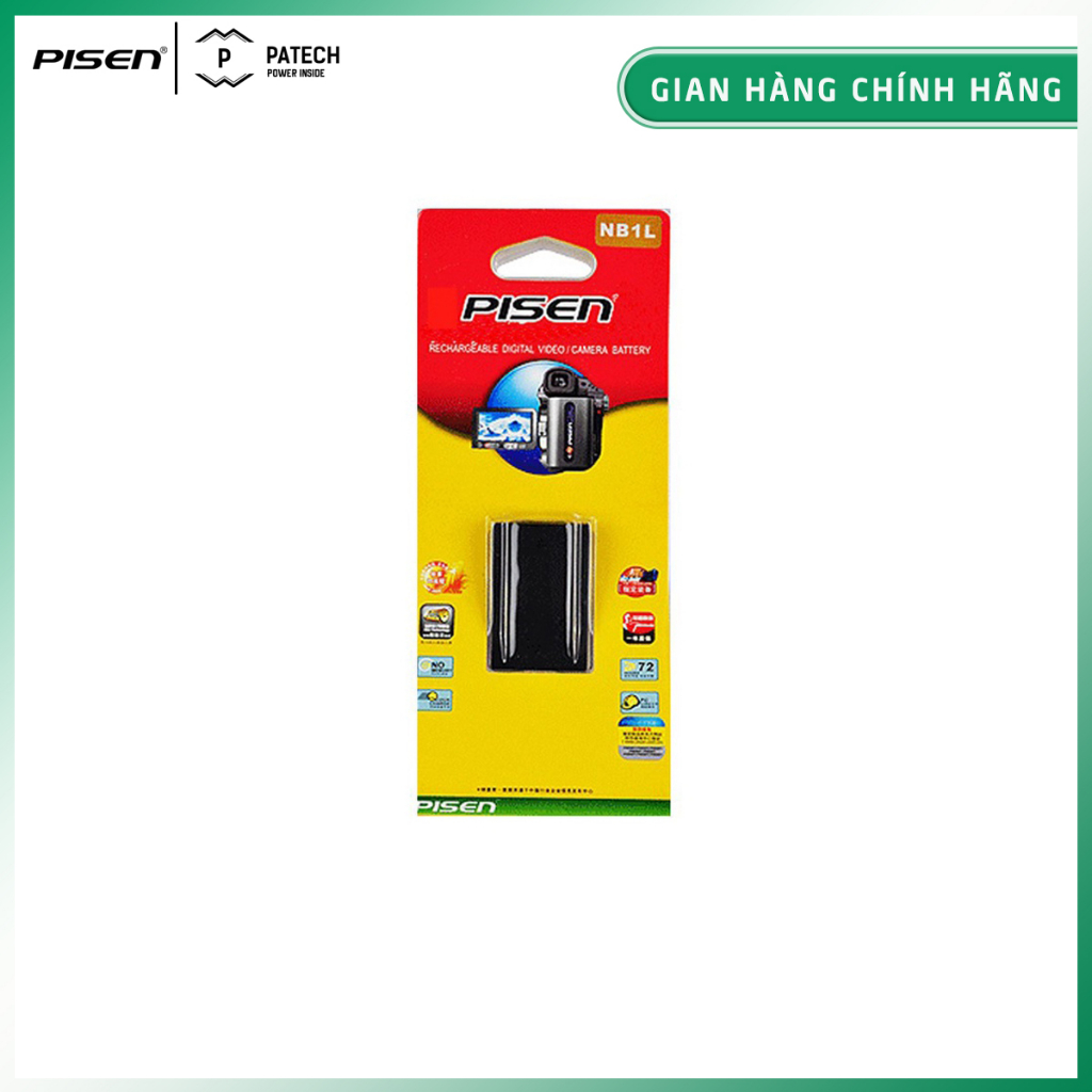 Pin máy ảnh Canon Pisen NB1L - Hàng chính hãng