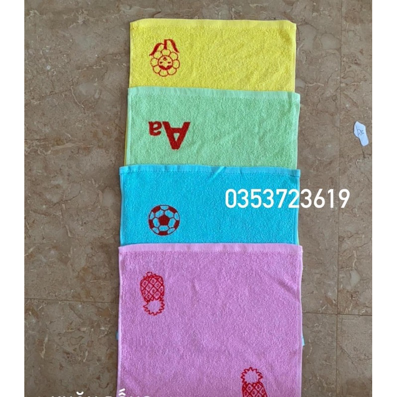 SET 50 KHĂN MẶT KÍ HIỆU CHO BÉ MẦM NON SIZE 30X30CM LOẠI MỀM