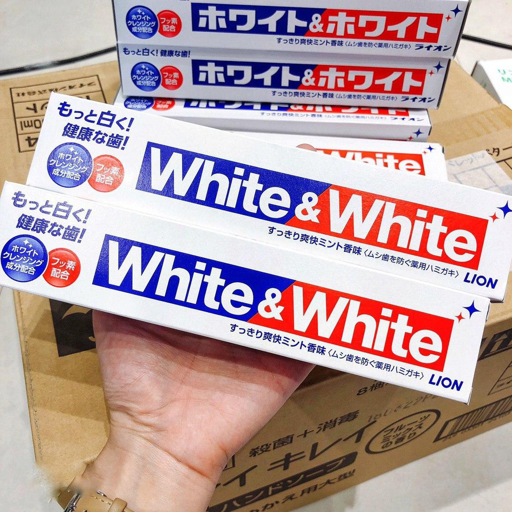 KEM ĐÁNH RĂNG WHITE & WHITE LION NHẬT BẢN