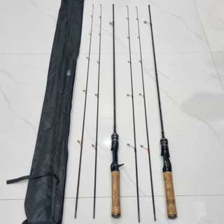 Cần lure cần câu lure ul 2 ngọn cán gỗ siêu dẻo UL+L